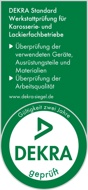 "DEKRA-Siegel Karosserie- & Lackierfachbetrieb"